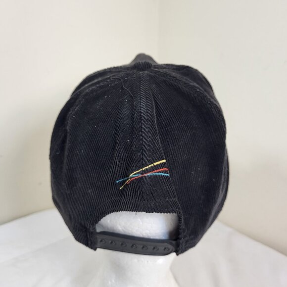 AKZO NOBEL Hat Snapback Baseball Vintage 90s Cap CORDUROY Dad Trucker Black - Picture 6 of 12